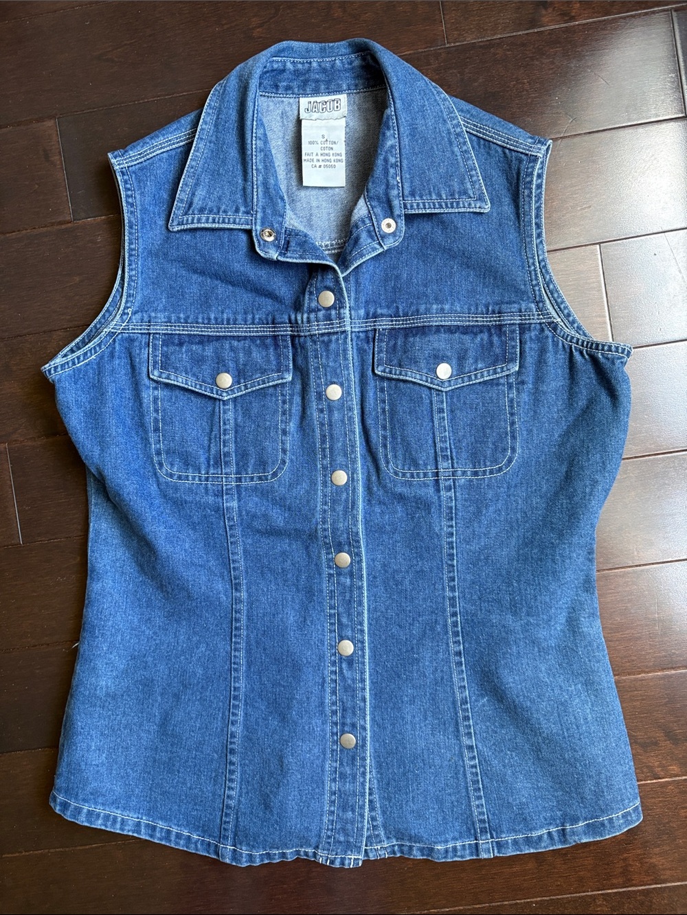 NEW | Jacob Sleeveless Denim Button-Front Tank - Blue